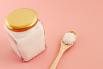 Salt in a jar that resembles a drug on the table