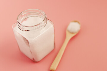 Salt in a jar that resembles a drug on the table