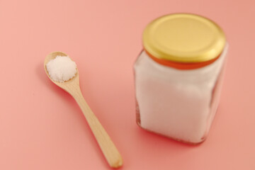 Salt in a jar that resembles a drug on the table