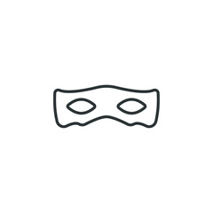 Vector sign of the anonymous mask symbol is isolated on a white background. anonymous mask icon color editable.