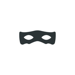 Vector sign of the anonymous mask symbol is isolated on a white background. anonymous mask icon color editable.