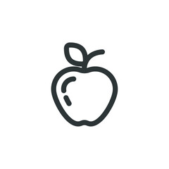 Vector sign of the Apple symbol is isolated on a white background. Apple icon color editable.