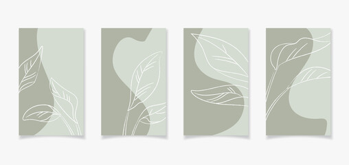 Fototapeta na wymiar 観葉植物をあしらったカードデザインD