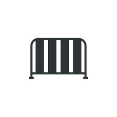 Vector sign of the Fence symbol is isolated on a white background. Fence icon color editable.