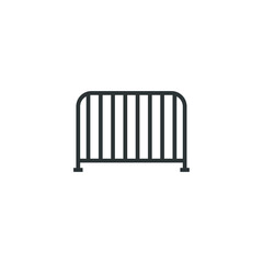 Vector sign of the Fence symbol is isolated on a white background. Fence icon color editable.