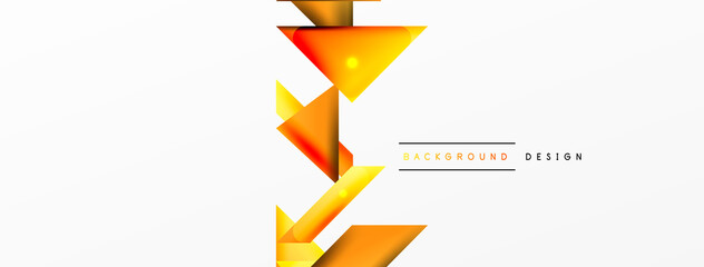 Fototapeta premium Dynamic 3d geometric abstract background. Triangles and other simple forms composition. Vector Illustration For Wallpaper, Banner, Background, Card, Book Illustration, landing page