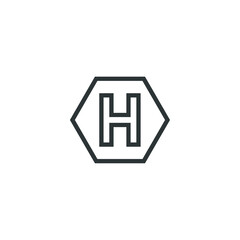 Vector sign of the Helipad symbol is isolated on a white background. Helipad icon color editable.