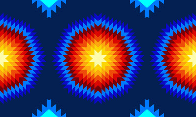 colorful ethnic tribal geometric patterns vector background - obrazy, fototapety, plakaty
