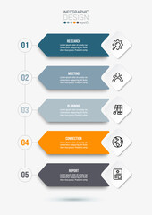 Infographic template business concept with workflow.
