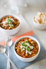 Mediterranean Chickpea and Lentil Chili Curry