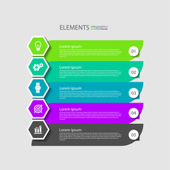 Infographic business banner elements design