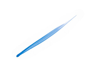 Blue lines (similar to shooting stars) isolated on white background and copy space.