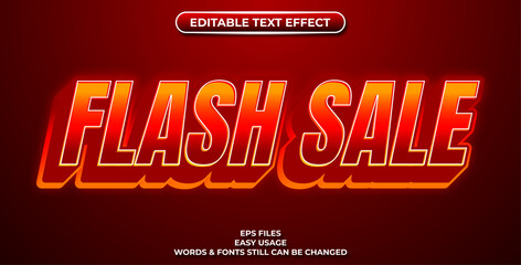editable text effect flash sale