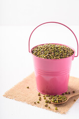 Organic mung bean is an ingredient in plant based as a healthy and vegetarian food