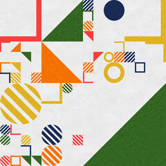 abstract geometric figures, bauhaus background