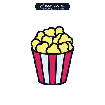 popcorn icon symbol template for graphic and web design collection logo vector illustration