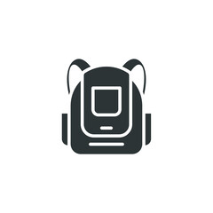Vector sign of the School bag symbol is isolated on a white background. School bag icon color editable.
