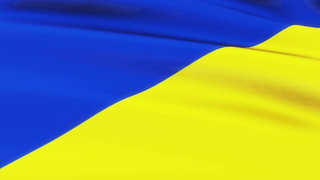 Loop of Ukrain flag waving in wind texture background Columbia flag. Columbia flag video waving in wind