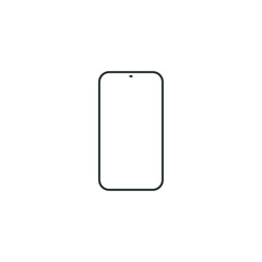 Vector sign of the Smartphone symbol is isolated on a white background. Smartphone icon color editable.