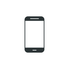 Vector sign of the Smartphone symbol is isolated on a white background. Smartphone icon color editable.