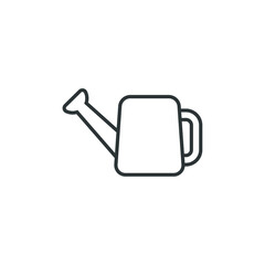 Vector sign of the The watering can symbol is isolated on a white background. The watering can icon color editable.