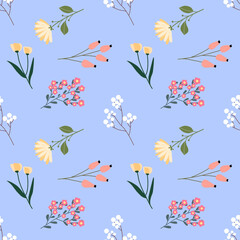 seamless pattern with flowers