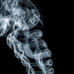 Obraz premium abstract shape smoke on black background