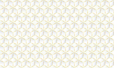 Abstract white geometric 3d cubes background pattern. Vector for presentation design. Suit for business, corporate, institution, party, festive. Vector illustration