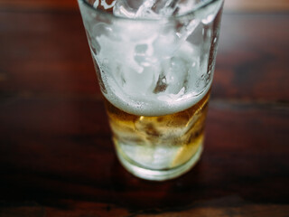 glass of ice cold beer