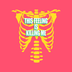 vector illustration of breastbone concept