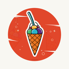 Ice cream icon design vector illustration