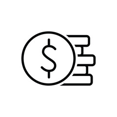 Fund budget money icon vector graphic illustration