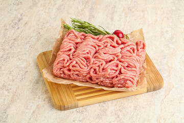 Raw beef minced meat for cooking