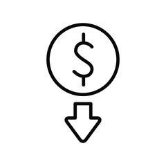 Download money icon vector graphic illustration