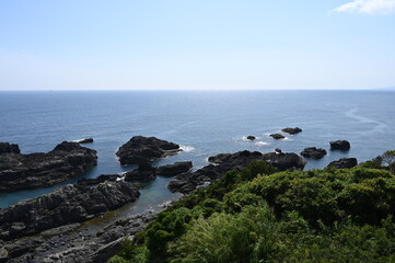 Kii Peninsula coastline in spring