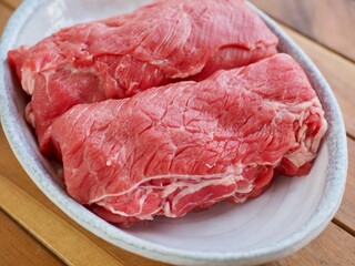 신선한 소고기, 요리재료, 음식, 단백질 