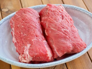 신선한 소고기, 요리재료, 음식, 단백질 