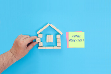 Fototapeta na wymiar Handwritten words Mobile home loans