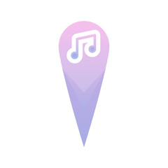 music location logo gradient design template icon