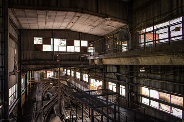 the harmony of darkness and light, the scenery of abandoned mines