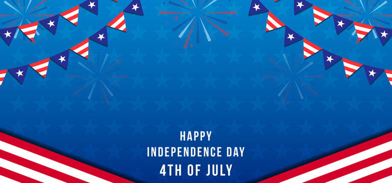 happy independence day 4th of july background with copy space area