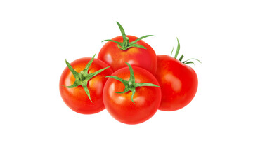 Tomato red vegetables heap isolated on white background