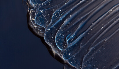 texture gel serum on a dark background