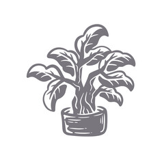 illustration tree nature logo icon
