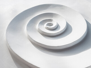 White Spiral circular curve swirl Abstract background