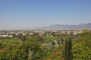 Fototapeta na wymiar Panoramic view of Islamabad from Shakarparian Hills, Pakistan
