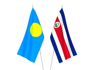 Palau and Republic of Costa Rica flags
