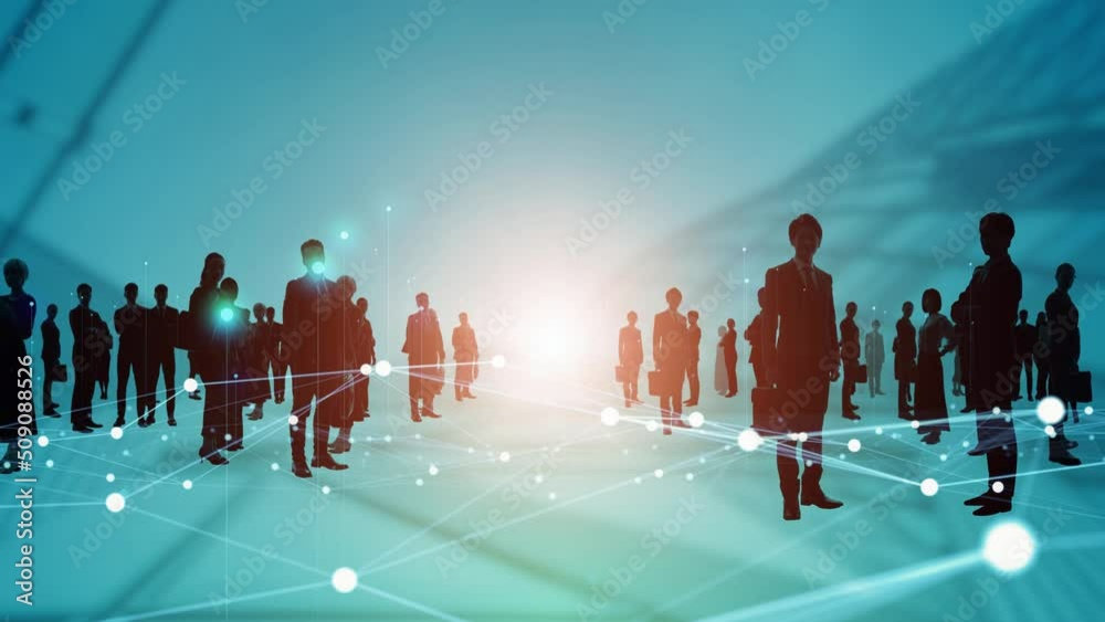 Aufkleber business and technology concept. communication network. data analysis. management strategy. digital 