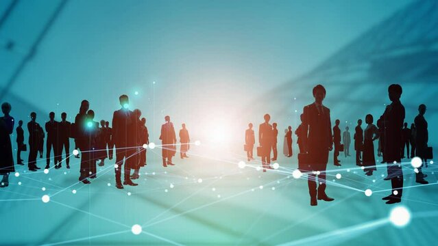 Business and technology concept. Communication network. Data analysis. Management strategy. Digital transformation.