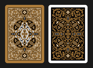 The reverse side of a playing card - back side reverse of playing cards pattern vector